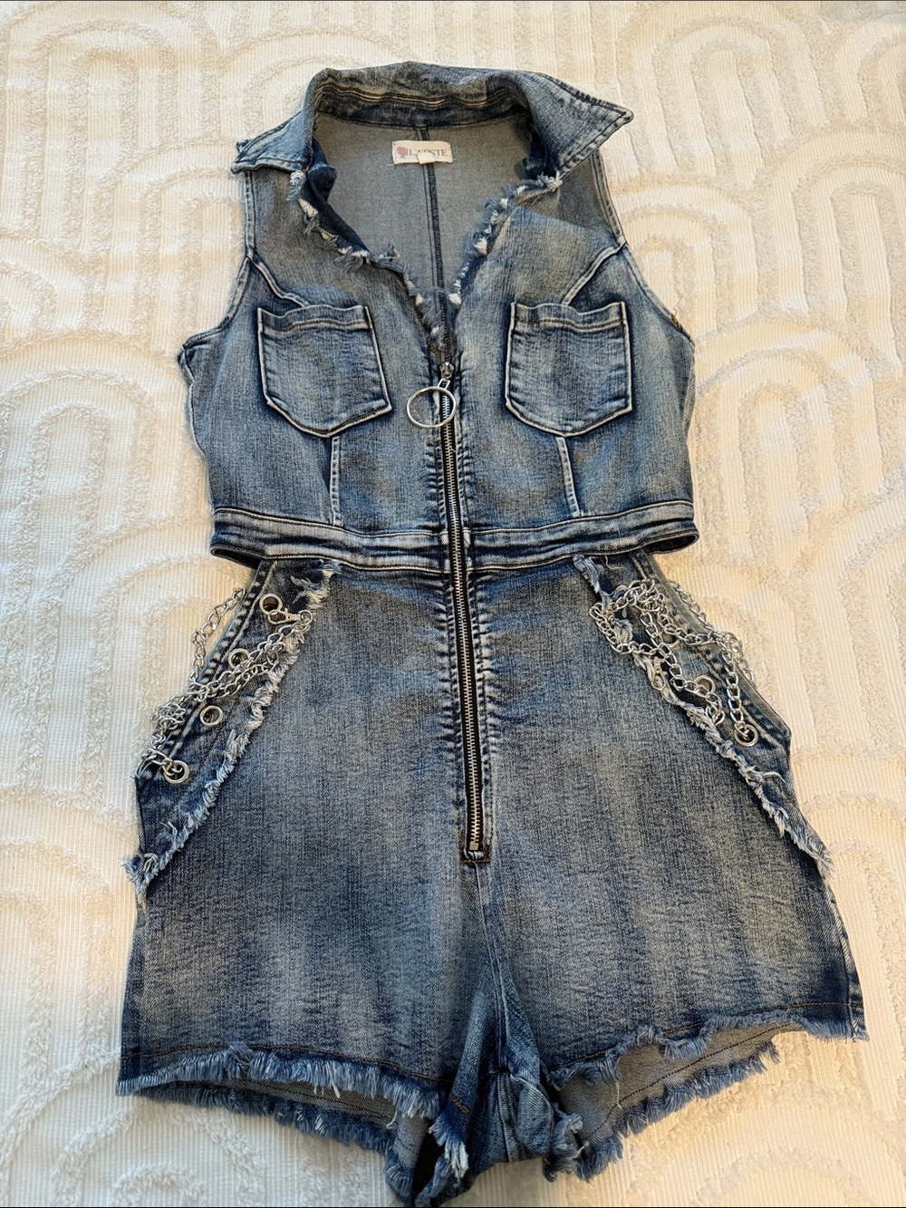 L'ATISTE Light Blue Denim jumpsuit